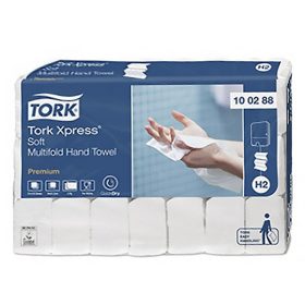   Kéztörlő hajtogatott TORK Xpress Soft Multifold Premium H2 21x34 cm 110 lap  fehér 2 rétegű 21 csomag/karton