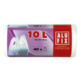 Szemeteszsák ALUFIX 10L 8 mikronos húzófüles 40 darabos