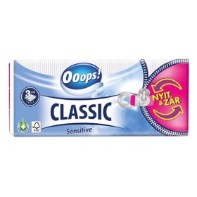   Papírzsebkendő OOOPS! Classic Sensitive 3 rétegű 90 darabos