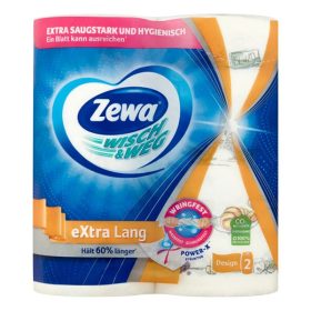   Kéztörlő tekercses háztartási ZEWA Wisch & Weg Extra Long Design 2 tekercses 2 rétegű