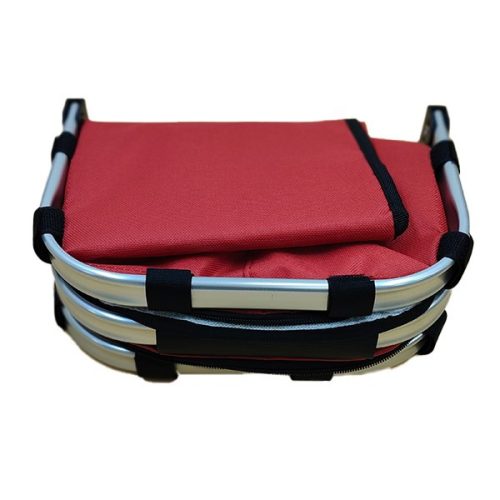 Bevásárlókosár összecsukható fém vázas + textil szövet