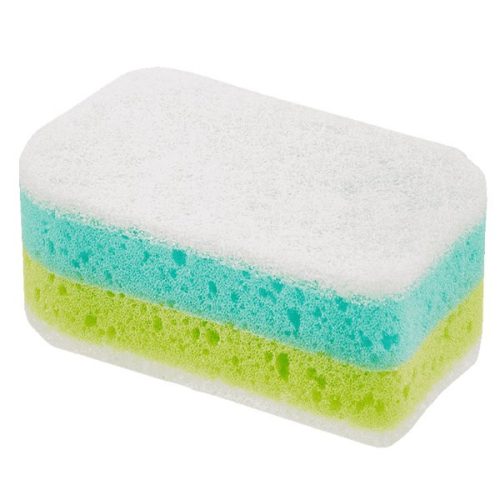 Fürdőszivacs BONUS dupla dörzsis 12x6,5x5cm 3 színű
