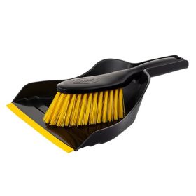   Szemeteslapát és kefe szett BONUS Handrix sárga gumiéllel