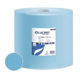   Kéztörlő tekercses ipari LUCART Skytech XL 37 cm 360m átmérő 1000 lap kék 3 rétegű