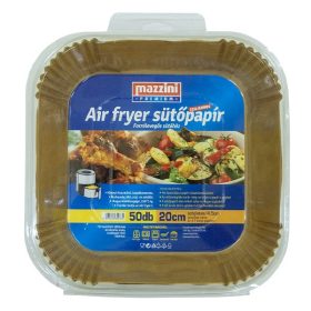   Sütőpapír forró levegős sütőhöz MAZZINI szögletes 4,5 cm magas 20cm 50 darabos
