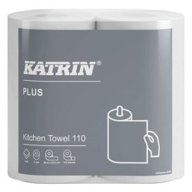   Kéztörlő tekercses KATRIN Plus Kitchen 110 2 tekercses 13,4 cm 24 m 2 rétegű fehér