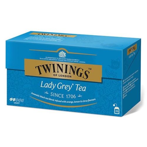 Fekete tea TWININGS Lady Grey 25x2 g