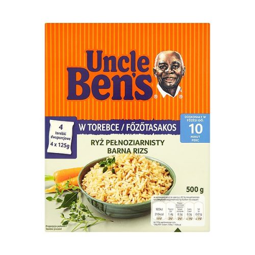 Főzőtasakos rizs UNCLE BEN'S barna 4x125 g