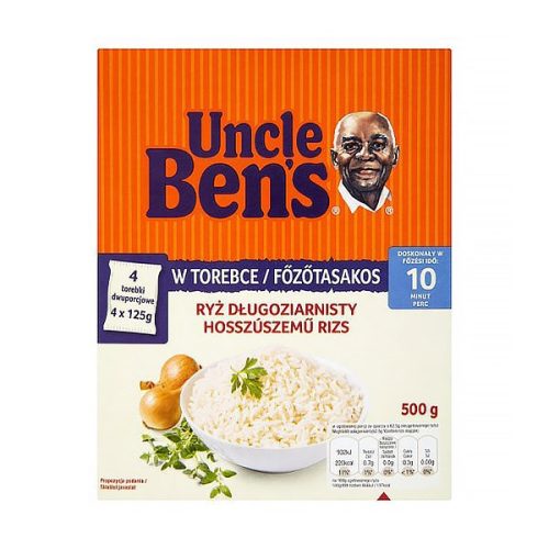 Főzőtasakos rizs UNCLE BEN'S hosszúszemű 4x125 g
