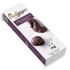   Csokoládé BELGIAN Seashells Dark tengergyümölcse étcsokoládés desszert 60 g