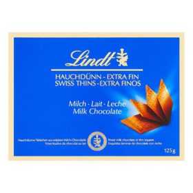 Csokoládé LINDT Thins Milk tejcsokoládé lapocskák 125 g