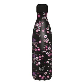 Kulacs duplafalú ARS UNA fém 500 ml Pearl Blossom Black