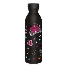 Kulacs duplafalú ARS UNA fém 600 ml Black Hibiscus