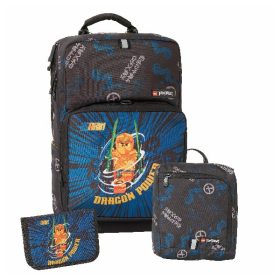   Iskolatáska szett LEGO Maxi Plus 3 részes Ninjago Arin tornazsákkal és felszerelt tolltartóval