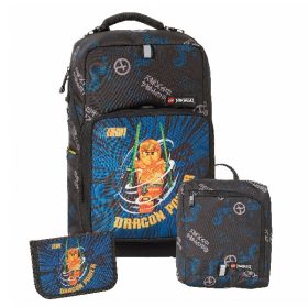   Iskolatáska szett LEGO Optimo 3 részes Ninjago Arin tornazsákkal és felszerelt tolltartóval