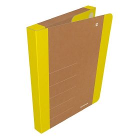   Füzetbox DONAU Life A/4 3 cm karton tépőzárral neon sárga-barna