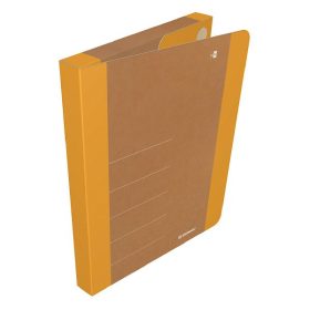   Füzetbox DONAU Life A/4 3 cm karton tépőzárral neon narancssárga-barna