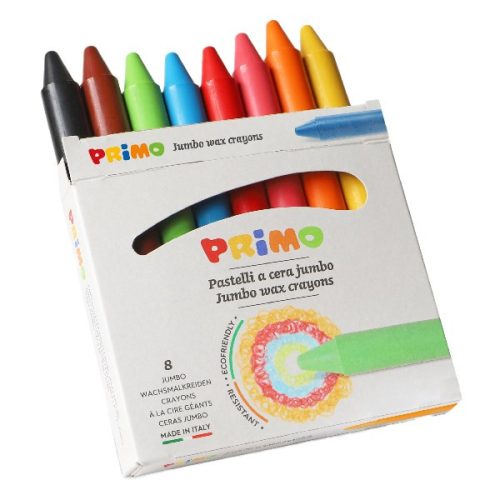 Zsírkréta PRIMO jumbo kerek hegyezett 8 darabos