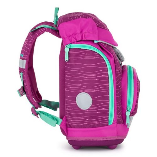 Iskolatáska szett OXY SHERPY 4 részes Pink tolltartóval, tornazsákkal és cserélhető matricával