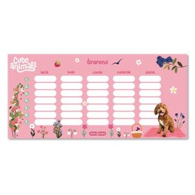 Órarend ARS UNA egylapos kétoldalas Cute Animals-Doggie