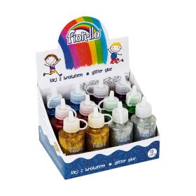   Ragasztó folyékony FIORELLO GR-BK60D12 glitteres 60ml 12 darabos display vegyes színek
