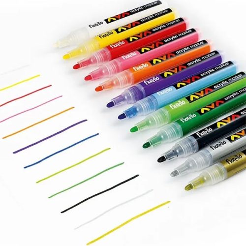 Akril marker FIORELLO 2 mm 12 darabos