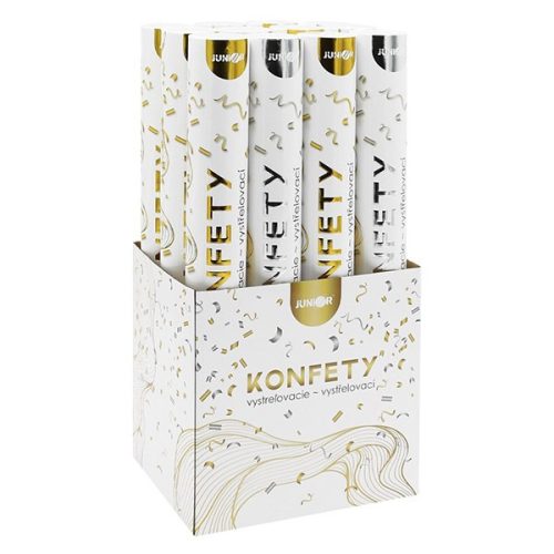 Konfetti ágyú JUNIOR 40 cm metál hasábok