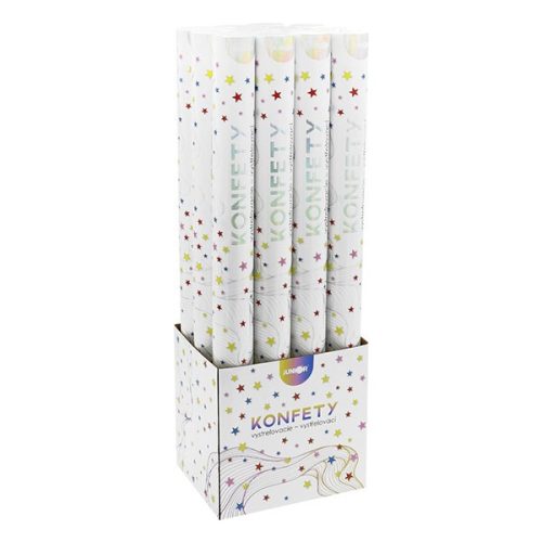 Konfetti ágyú JUNIOR 60 cm csillag mintás