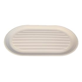   Hidegtál 10 személyes cukornád lebomló 55 x 32 cm fehér 50 darabos