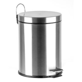 Szemetes pedálos kivehető műanyag vödörrel fém 12l