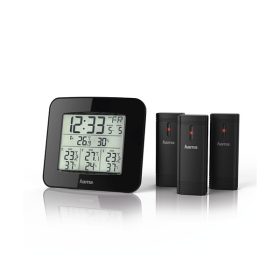   Időjárás állomás HAMA EWS-Trio 3 külső érzékelővel fekete