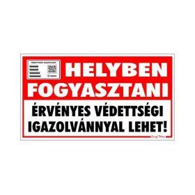   Matrica Helyben fogyasztani érvényes védettségi igazolvánnyal lehet "C"