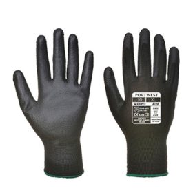   Kesztyű mártott PORTWEST nylon PU tenyérrel fekete 10-es 2 darab/pár