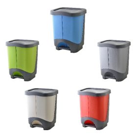   Hulladéktároló pedálos szelektív Ekolux  Duo 2 részes 2x10,5L