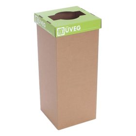   Hulladéktároló karton szelektív 50 L üveghez magyar felirattal