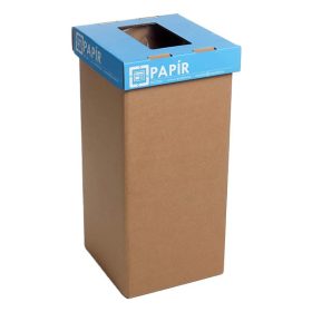  Hulladéktároló karton szelektív 20 L papírhoz magyar felirattal