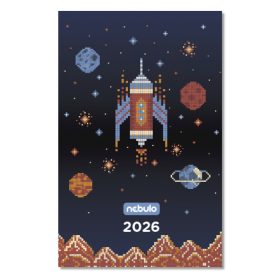 Zsebnaptár NEBULO A/6 heti papírborítós Space Game 2026.