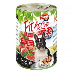   Állateledel konzerv PANZI FitActive kutyának marha- és bárányhússal, májjal 1240 g