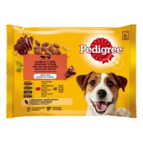   Állateledel alutasakos PEDIGREE Adult kutyáknak 4-pack marha-baromfi válogatás 4x100 g