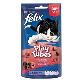   Állateledel jutalomfalat FELIX Play Tubes macskáknak pulyka-sonka 50 g