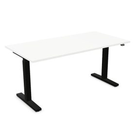   Íróasztal NOWYSTYL elektromosan állítható magasságú 1600x800 mm fekete T-lábas fehér
