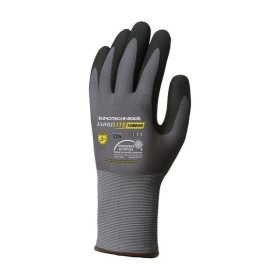   Kesztyű mártott COVERGUARD Eurolite mikrohabosított nitril szürke/fekete 10-es 2 darab/pár