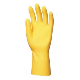   Gumikesztyű COVERGUARD latex pamutbolyhozott belső sárga 8-as 2 darab/pár