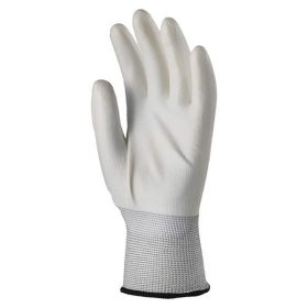   Kesztyű mártott COVERGUARD poliészter PU tenyérrel fehér 8-as 2 darab/pár