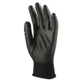   Kesztyű mártott COVERGUARD poliészter PU tenyérrel fekete 6-os 2 darab/pár