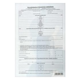   Nyomtatvány adásvételi (tulajdonjog-átruházási) szerződés személygépkocsihoz VECTRALINE A/4 álló 4 példányos