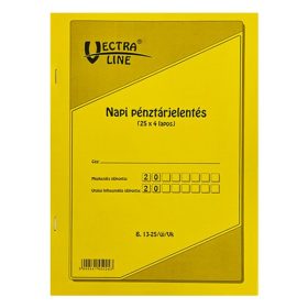   Nyomtatvány napi pénztárjelentés VECTRALINE A/4 álló 25x4 lapos