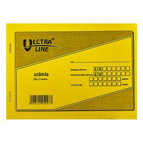   Nyomtatvány számla VECTRALINE A/5 fekvő 50x3 lapos 1 áfás