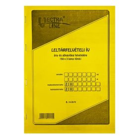   Nyomtatvány leltárfelviteli ív áru- és göngyöleg felvételére VECTRALINE A/4 álló 50x3 lapos