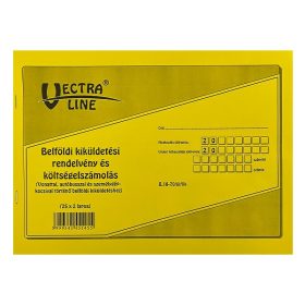   Nyomtatvány belföldi kiküldetési rendelvény és költségelszámolás VECTRALINE A/4 fekvő  25x2 lapos